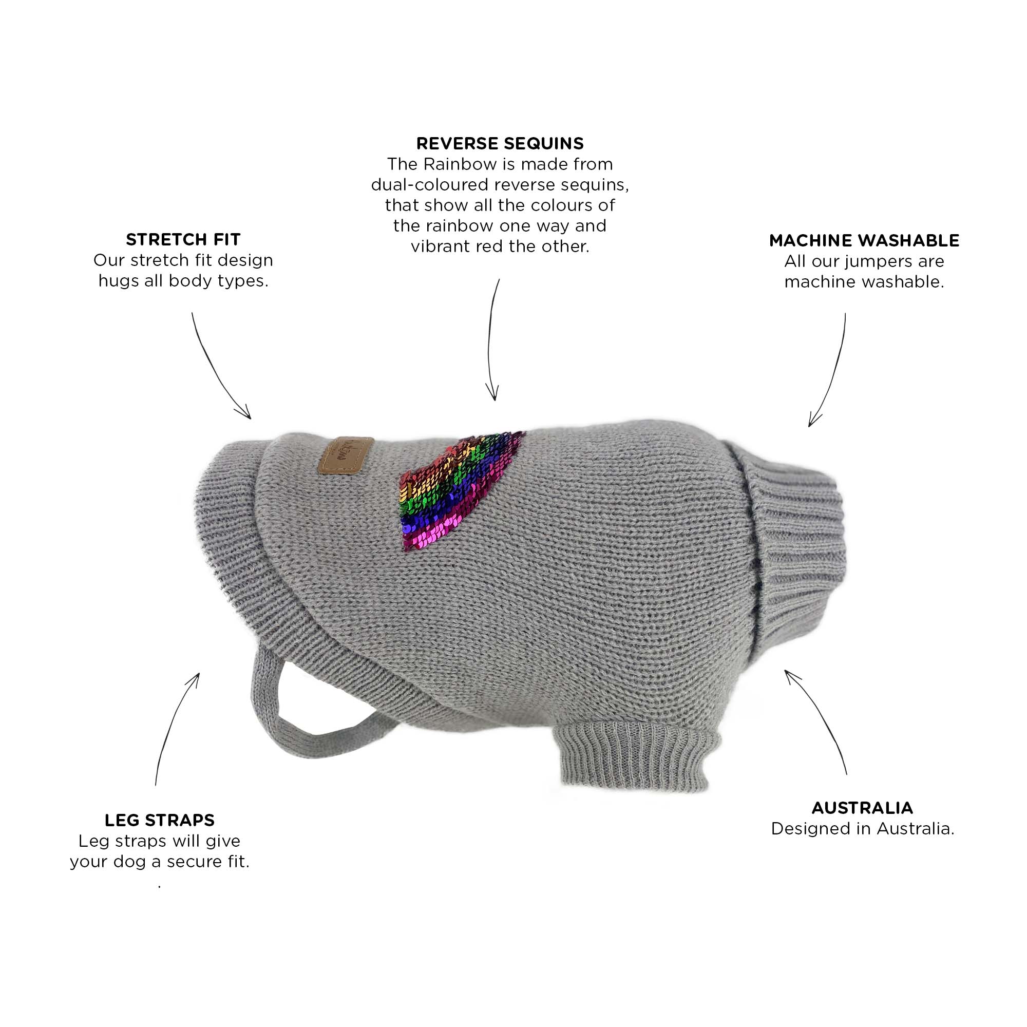 RAINBOW JUMPER GREY