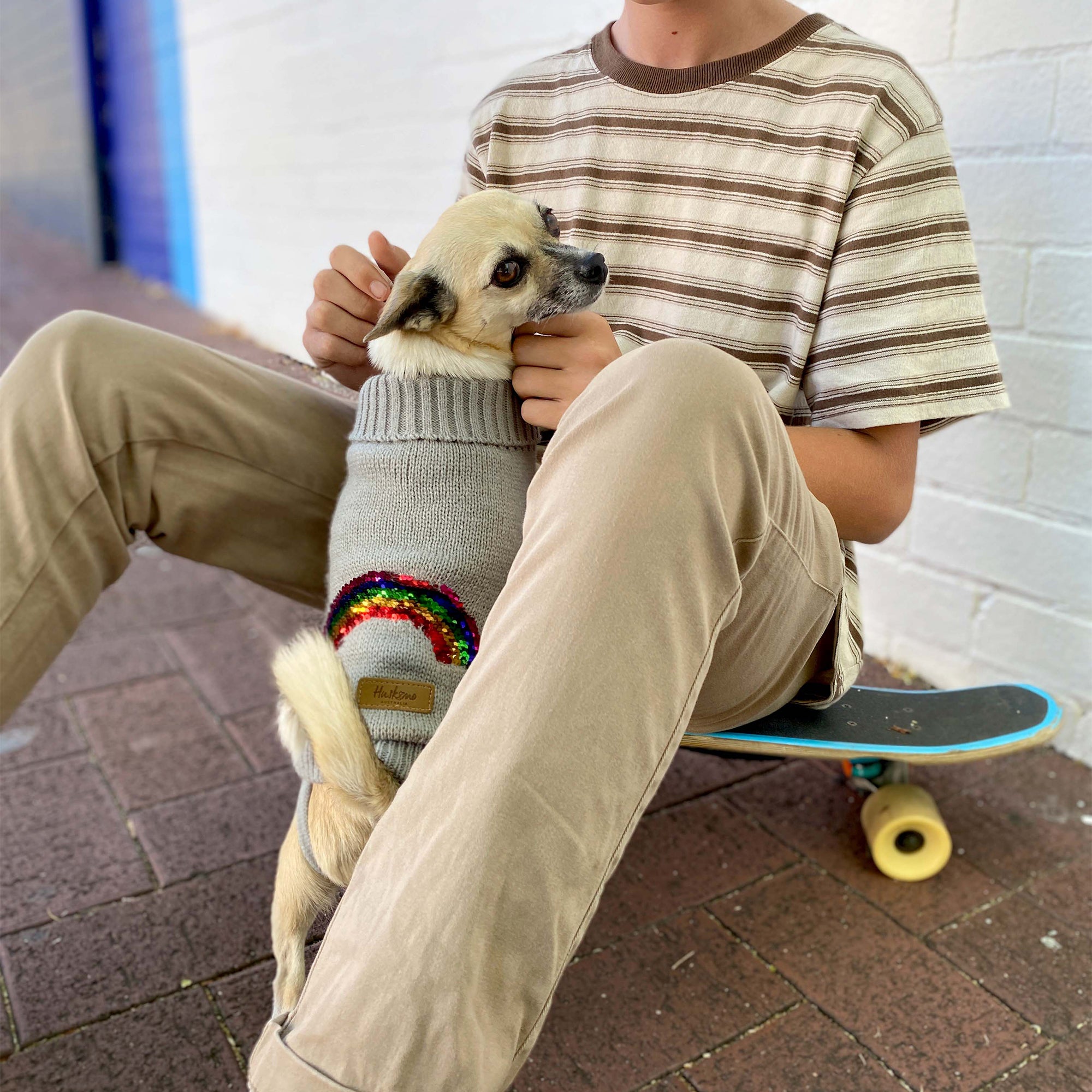 RAINBOW JUMPER GREY